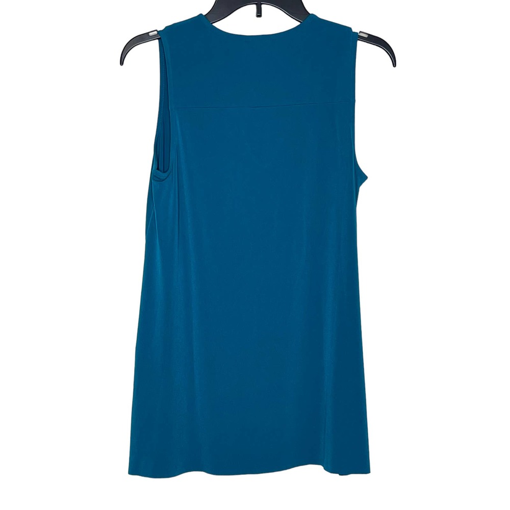 Banana Republic Women's Tank Top Teal V-neck Single-Pleat Shell Blue Sz. XS NWT - Picture 10 of 10